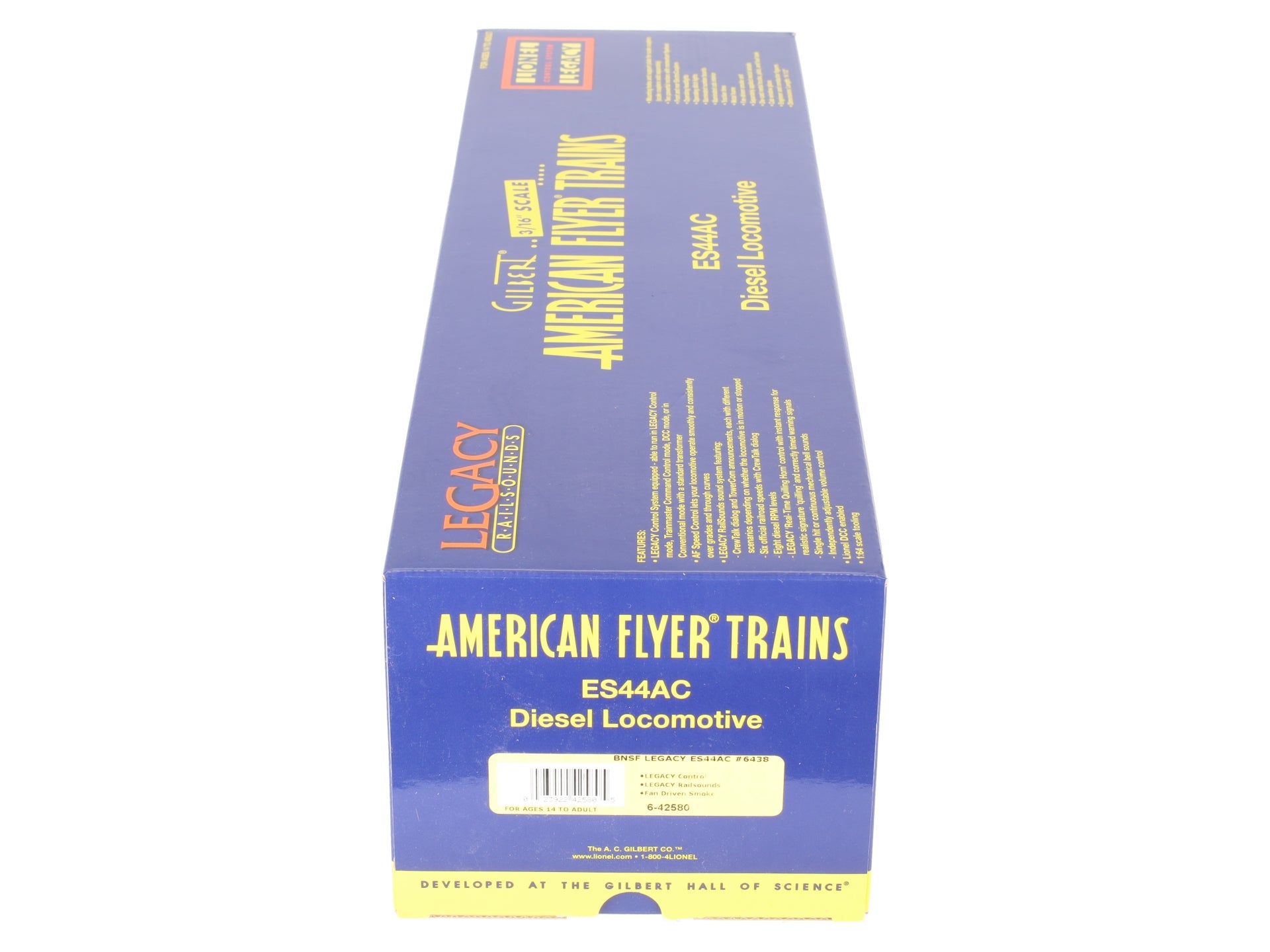 American Flyer 6-42580 S Scale BNSF Legacy ES44AC Diesel Locomotive #6438 LN/Box