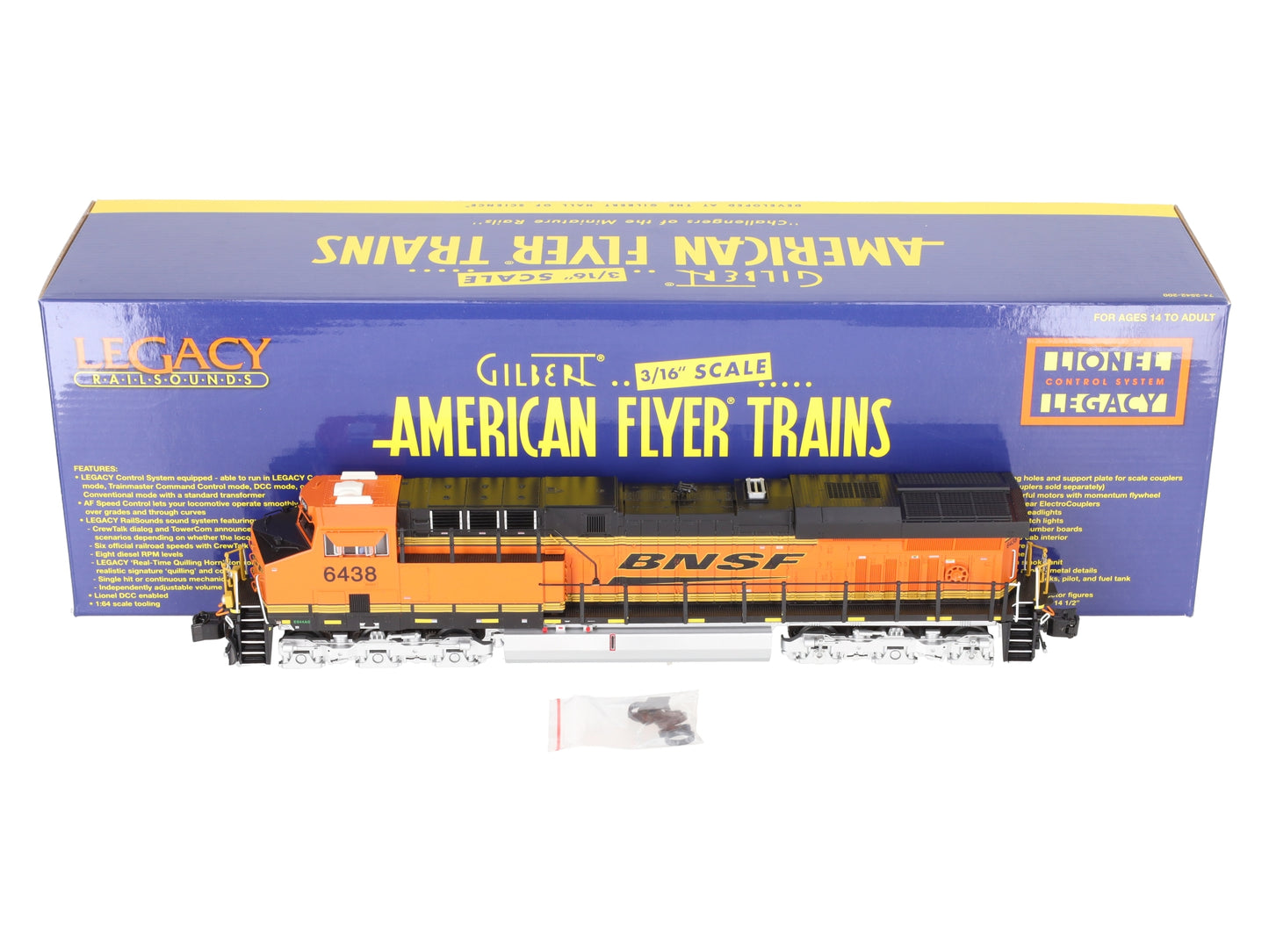 American Flyer 6-42580 S Scale BNSF Legacy ES44AC Diesel Locomotive #6438 LN/Box