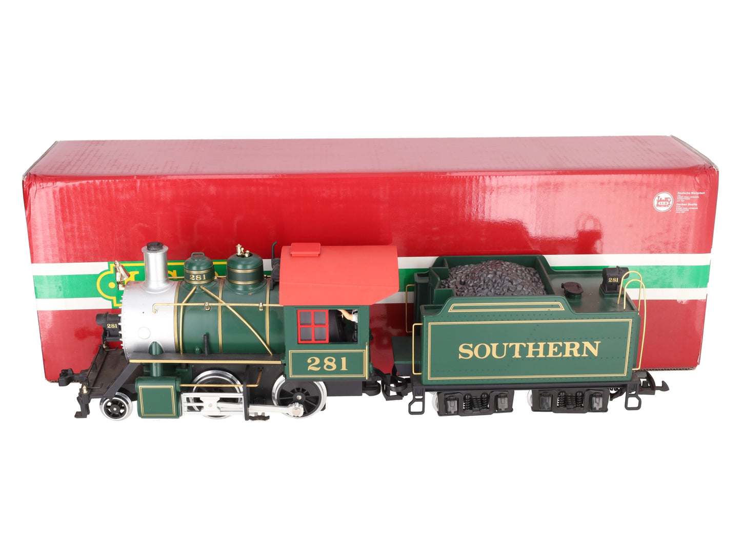 LGB 21232 G Scale Southern 2-4-0 Steam Locomotive & Tender #281 EX/Box