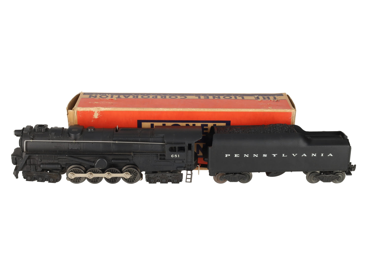 Lionel 681 Vintage O 6-8-6 Die-Cast S2 Steam Turbine Loco w/2046W-50 Tender VG