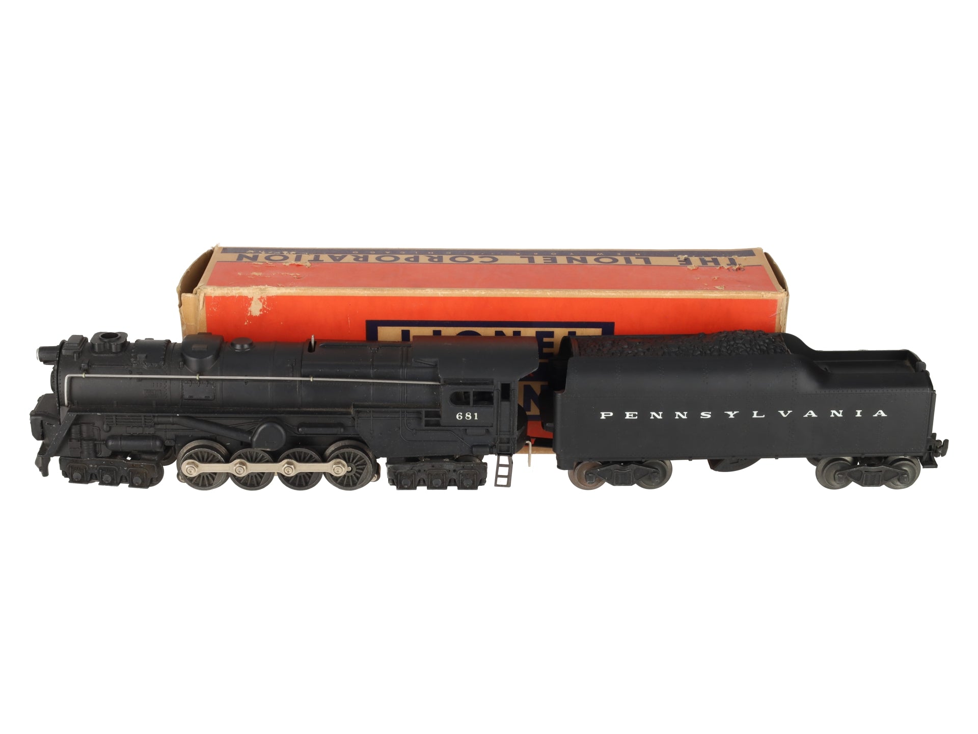 Lionel 681 Vintage O 6-8-6 Die-Cast S2 Steam Turbine Loco w/2046W-50 Tender VG