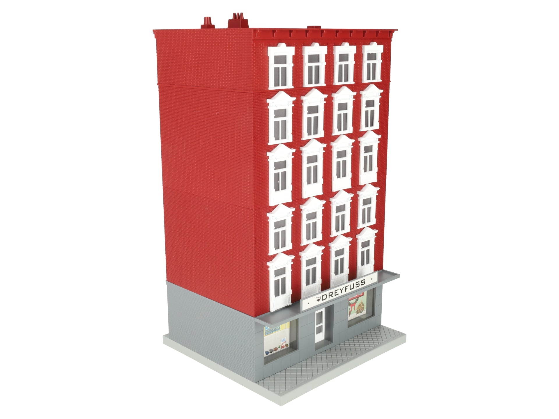 MTH 30-9077 O Assembled Dreyfuss 6-Story Building LN/Box