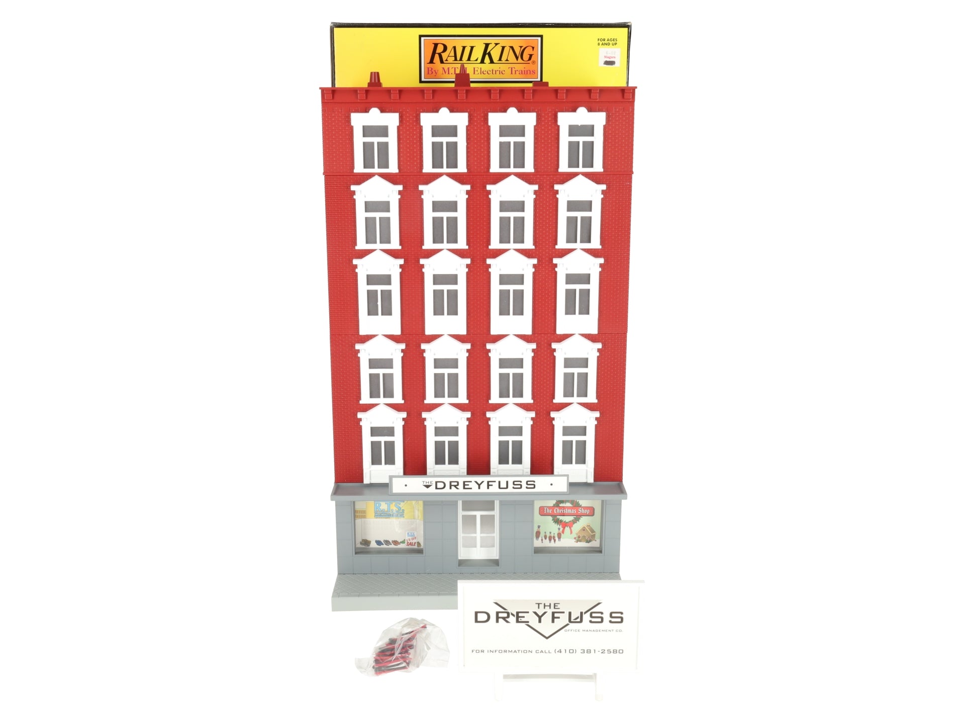 MTH 30-9077 O Assembled Dreyfuss 6-Story Building LN/Box