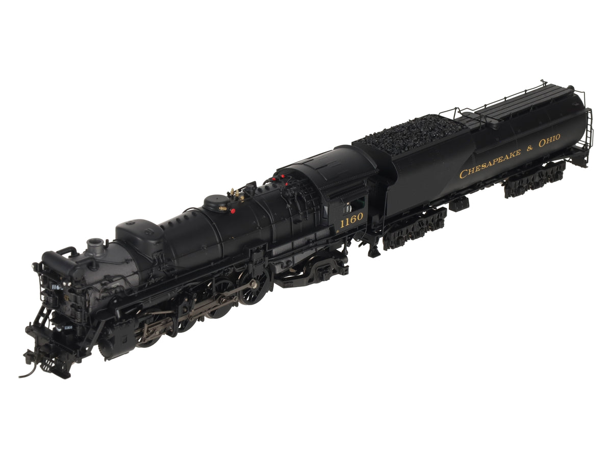 Broadway Limited 7590 HO C&O K-2 Mikado Steam Locomotive w/16-VC Tender #1160
