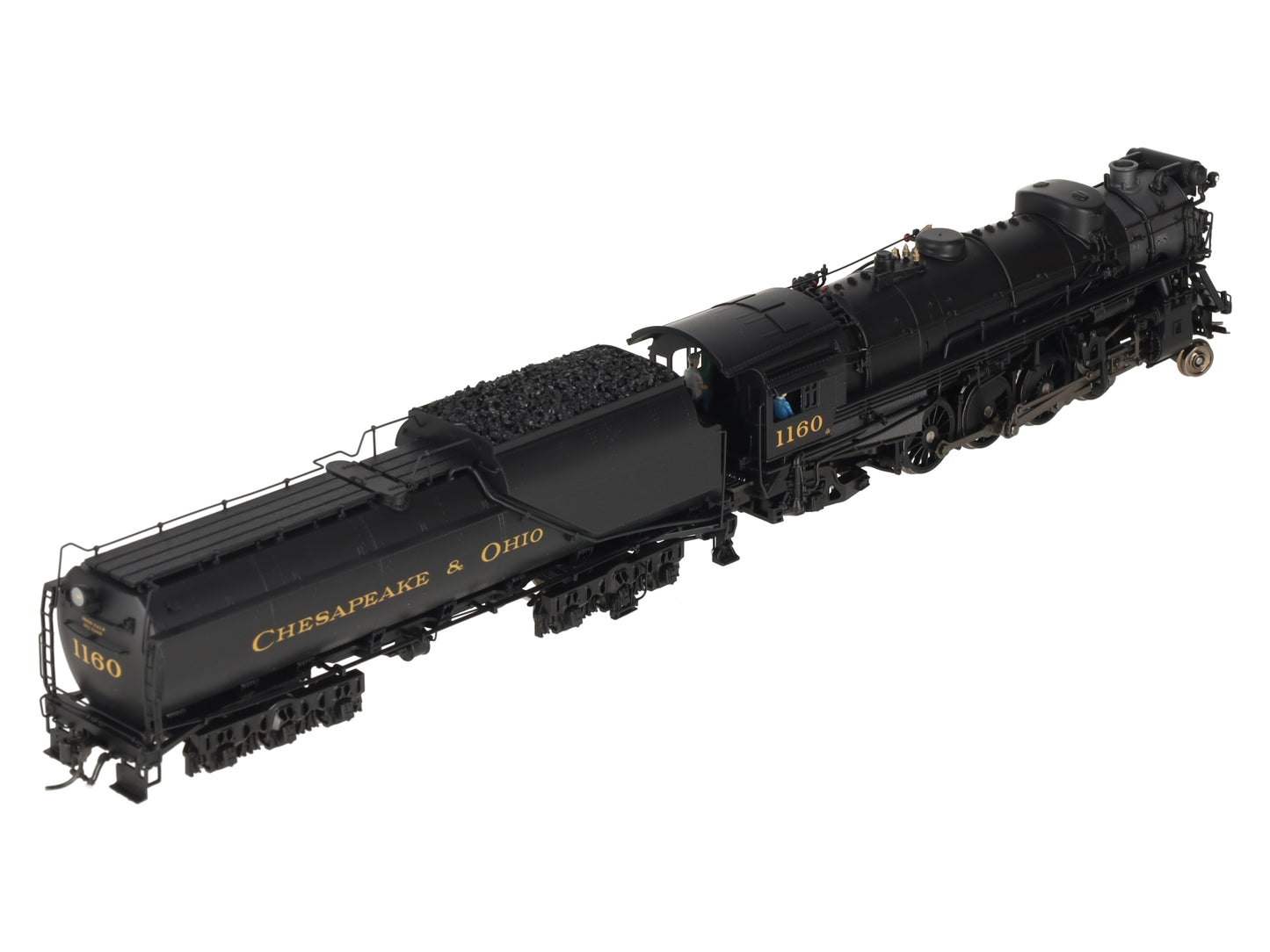 Broadway Limited 7590 HO C&O K-2 Mikado Steam Locomotive w/16-VC Tender #1160 LN/Box