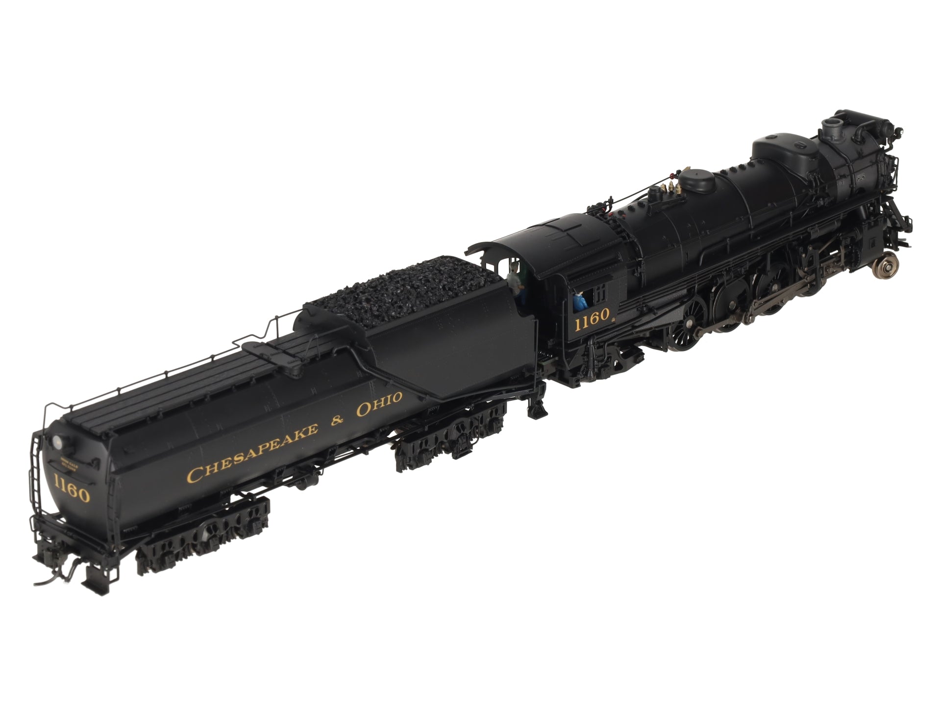 Broadway Limited 7590 HO C&O K-2 Mikado Steam Locomotive w/16-VC Tender #1160 LN/Box