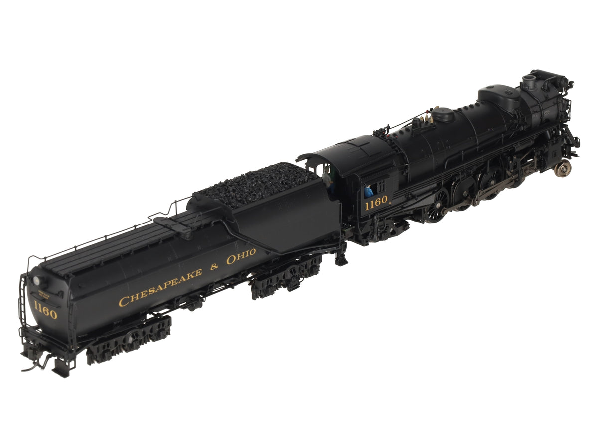 Broadway Limited 7590 HO C&O K-2 Mikado Steam Locomotive w/16-VC Tender #1160