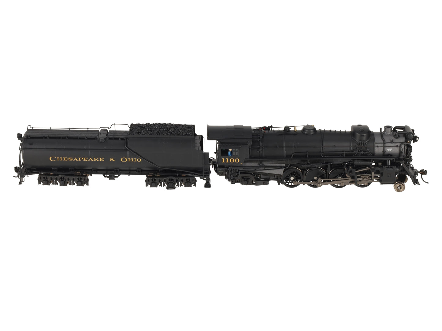 Broadway Limited 7590 HO C&O K-2 Mikado Steam Locomotive w/16-VC Tender #1160 LN/Box