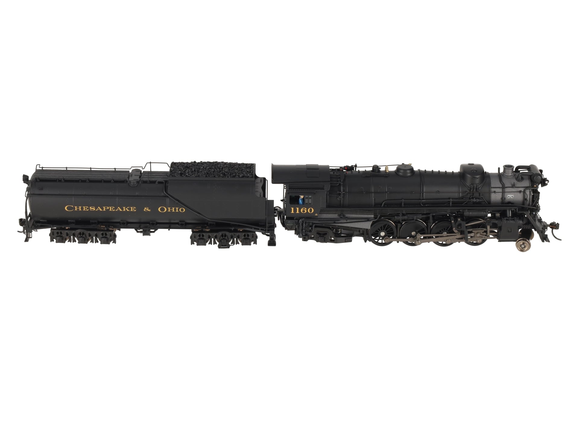 Broadway Limited 7590 HO C&O K-2 Mikado Steam Locomotive w/16-VC Tender #1160 LN/Box