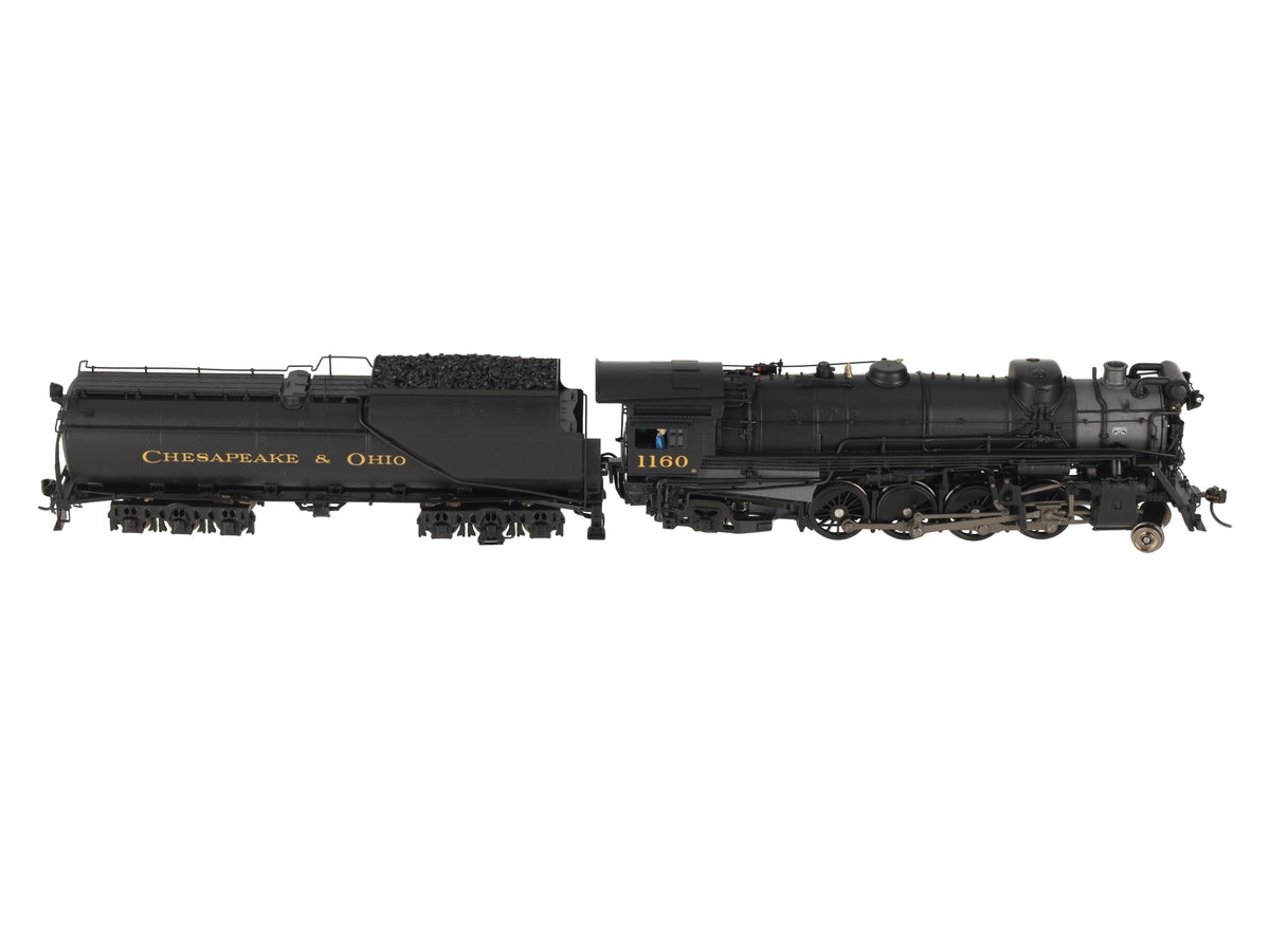 Broadway Limited 7590 HO C&O K-2 Mikado Steam Locomotive w/16-VC Tender #1160