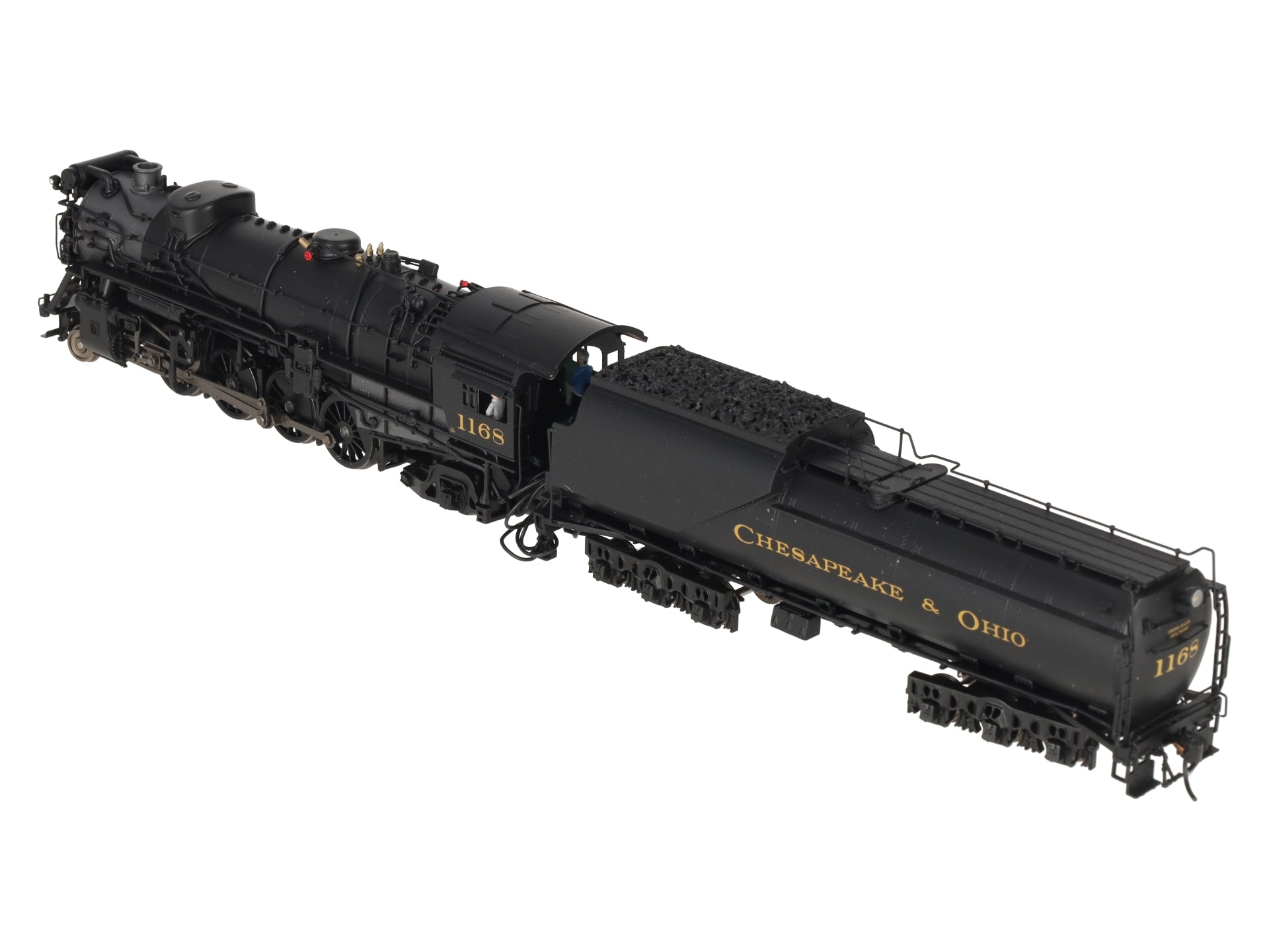 Broadway Limited 7591 HO C&O K-2 Mikado Steam Locomotive w/16-VC Tender #1168 LN/Box