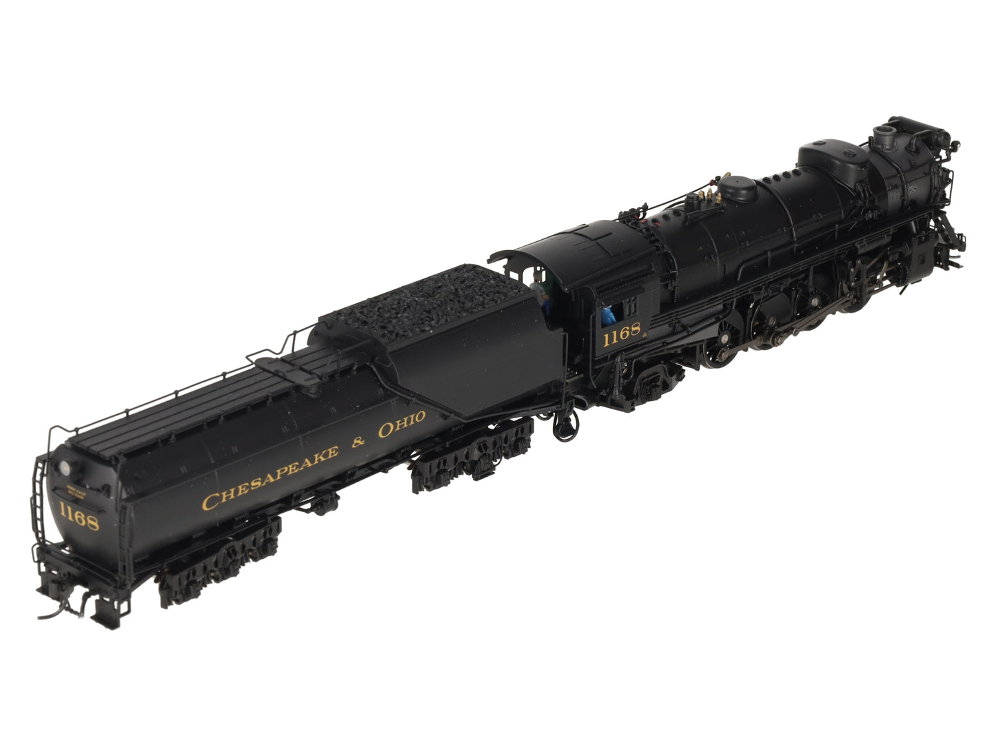 Broadway Limited 7591 HO C&O K-2 Mikado Steam Locomotive w/16-VC Tender #1168 LN/Box