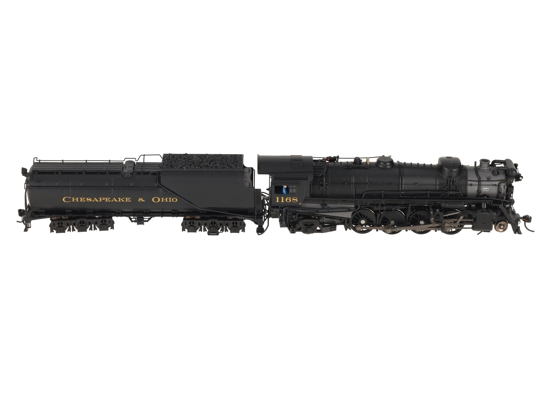 Broadway Limited 7591 HO C&O K-2 Mikado Steam Locomotive w/16-VC Tender #1168 LN/Box