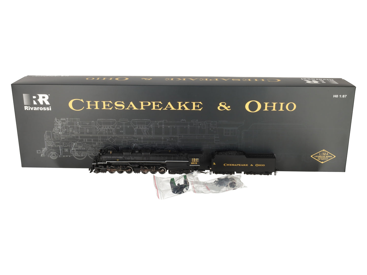 Rivarossi HR2950 HO C&O Articulated 2-6-6-6 "Allegheny" Steam Locomotive #1601 LN/Box