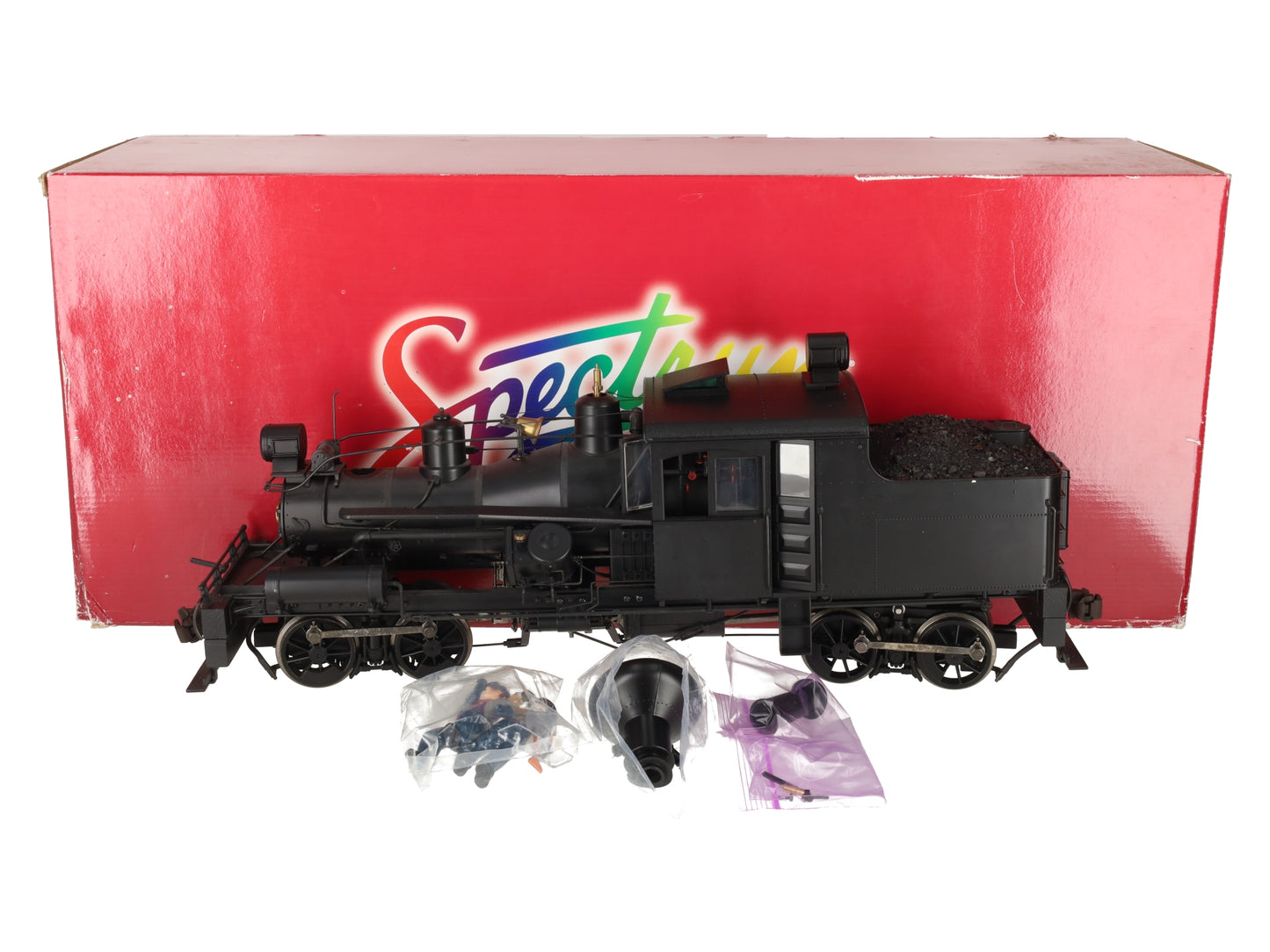 Bachmann Spectrum 81799 G Black Unlettered Two-Truck Heisler Steam Locomotive/Box