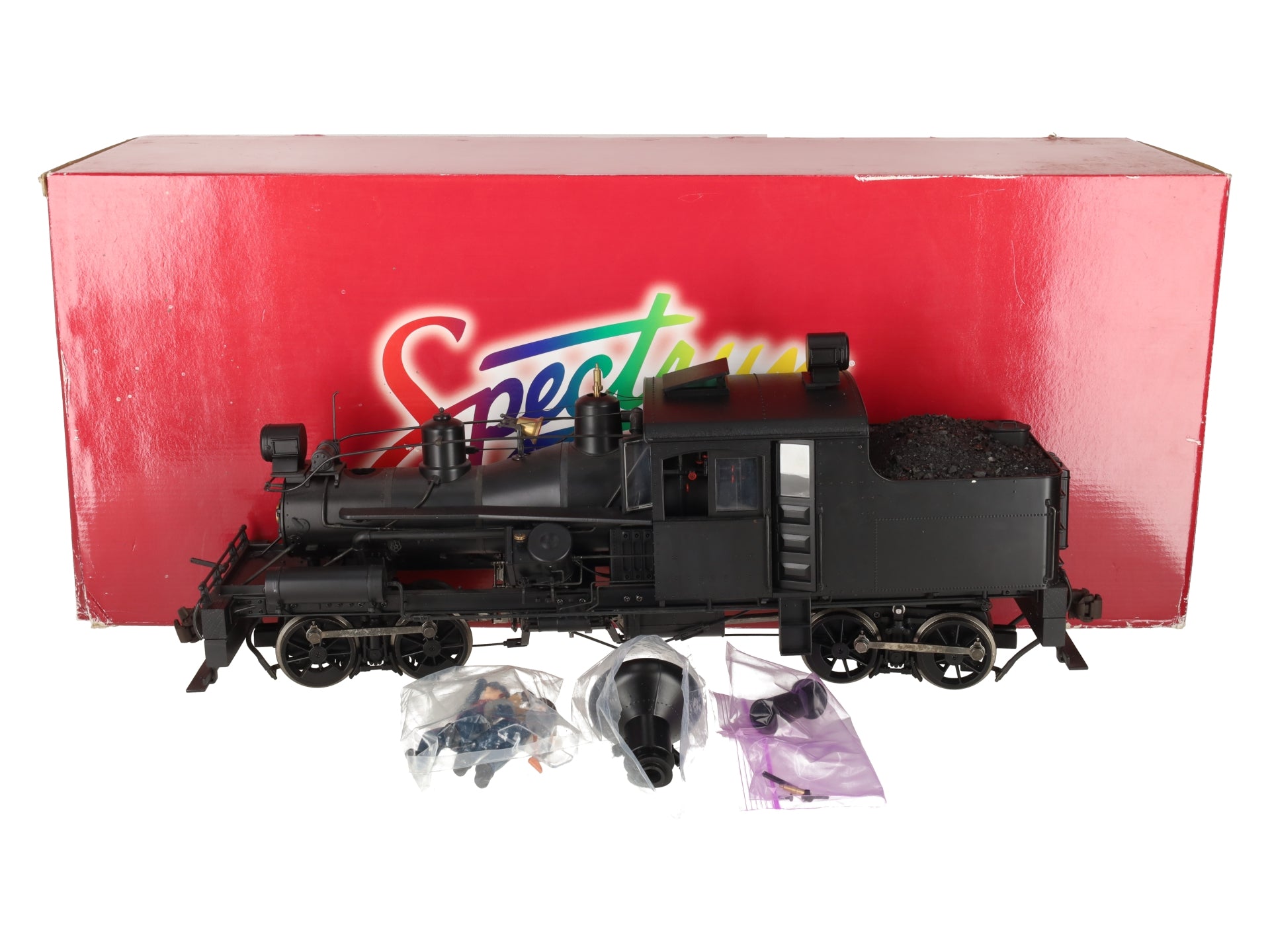 Bachmann Spectrum 81799 G Black Unlettered Two-Truck Heisler Steam Locomotive/Box