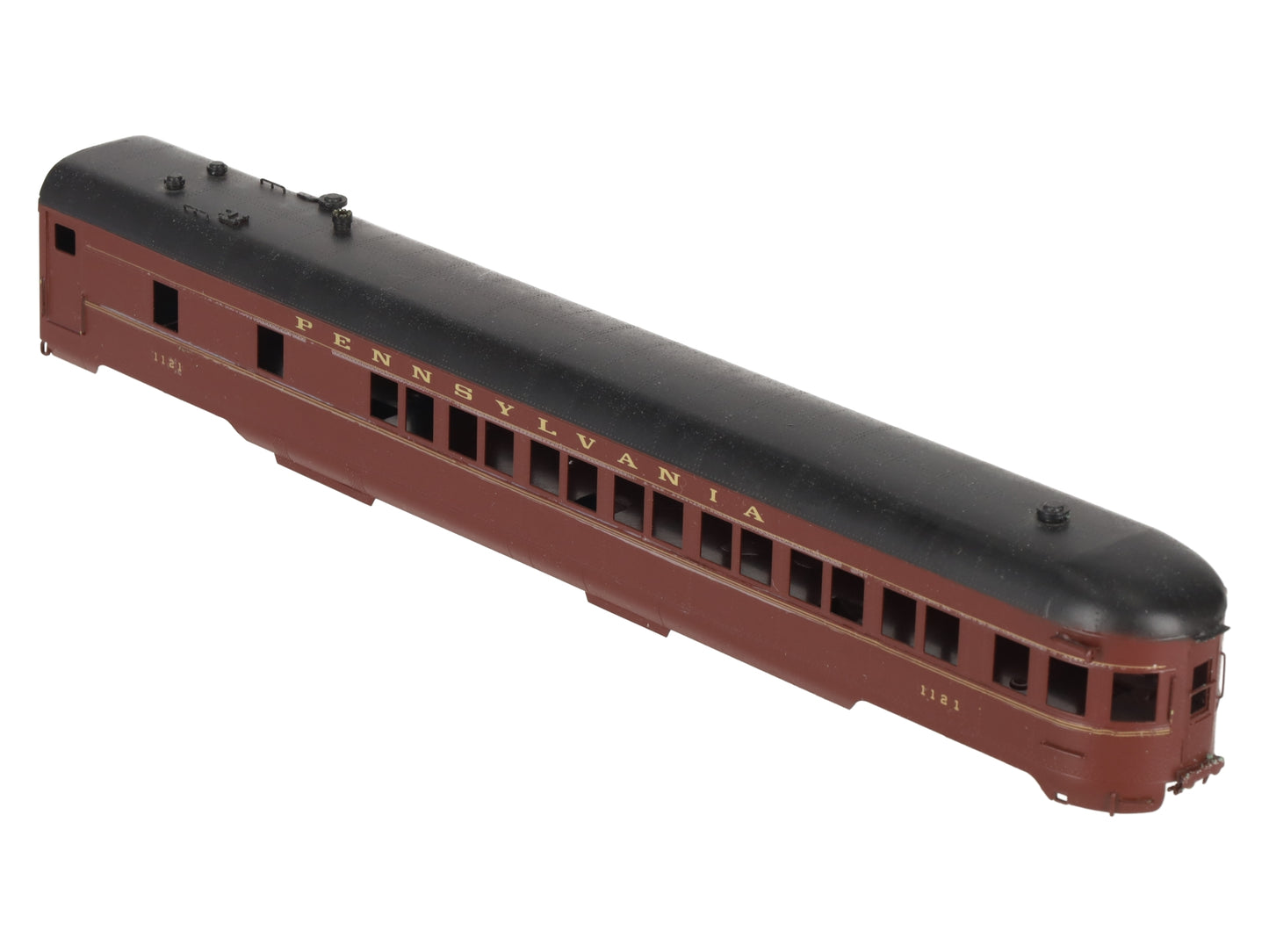 NJ International 717G BRASS HO Scale Poc70R Passenger Observation Lounge #1121 EX/Box