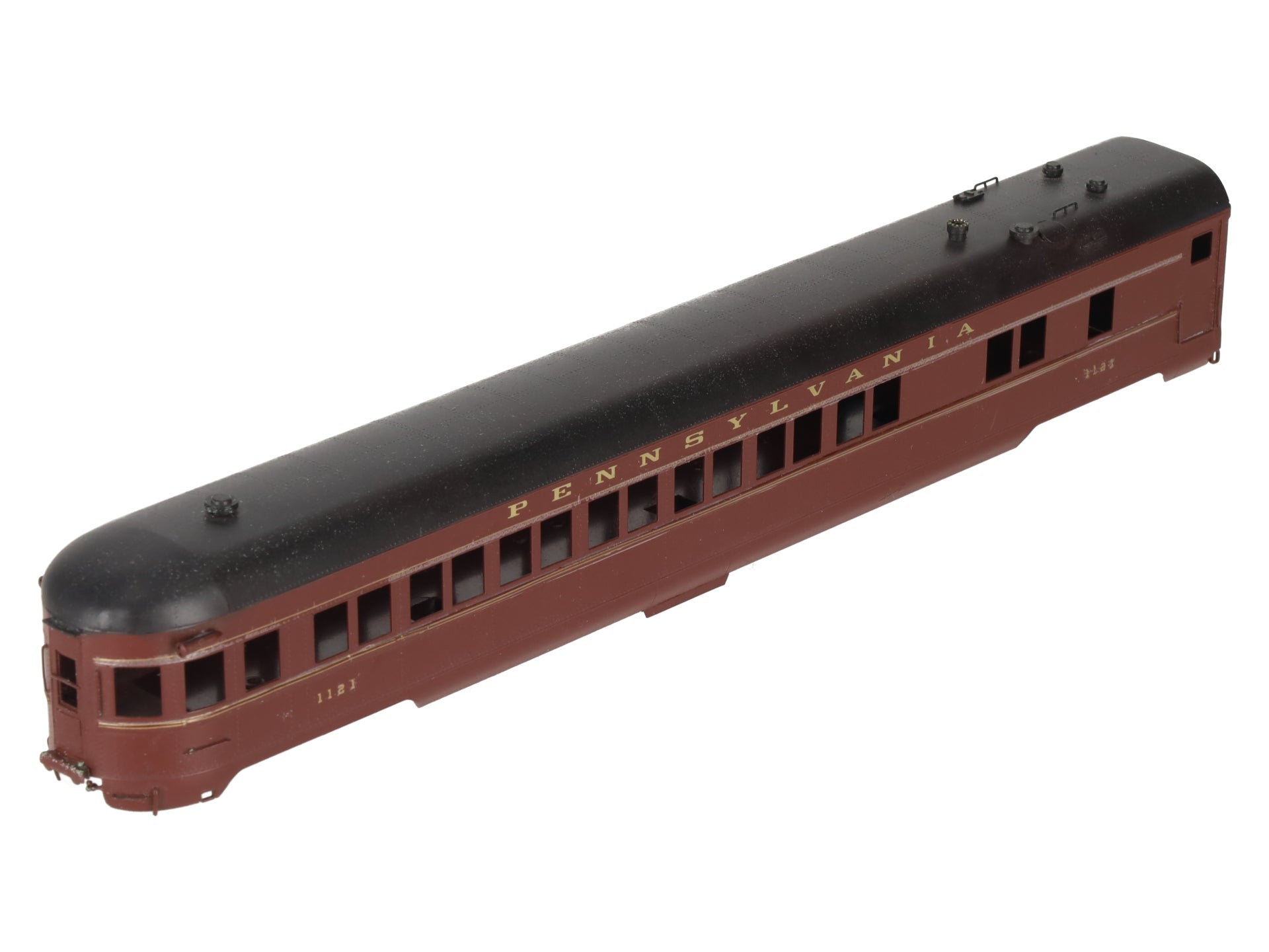 NJ International 717G BRASS HO Scale Poc70R Passenger Observation Lounge #1121 EX/Box