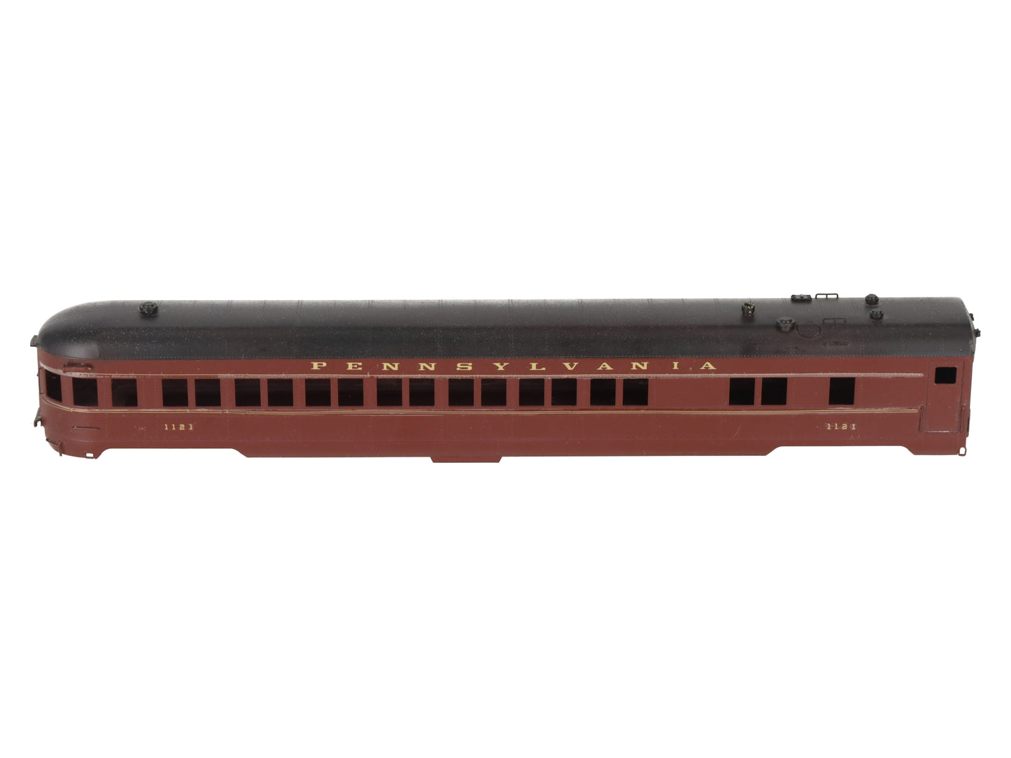 NJ International 717G BRASS HO Scale Poc70R Passenger Observation Lounge #1121 EX/Box