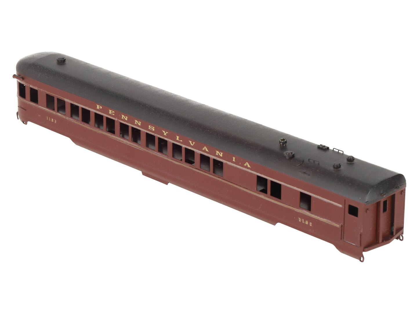NJ International 717G BRASS HO Scale Poc70R Passenger Observation Lounge #1121 EX/Box