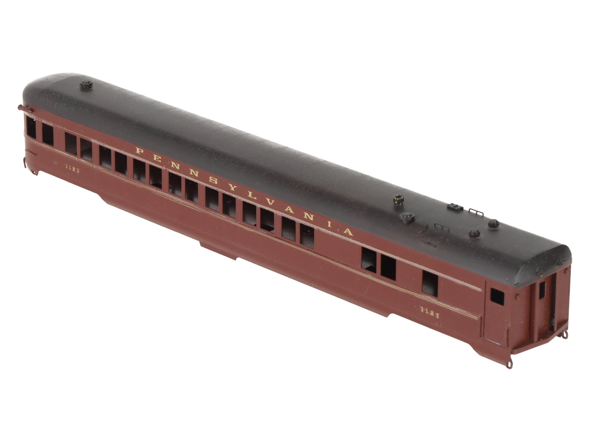 NJ International 717G BRASS HO Scale Poc70R Passenger Observation Lounge #1121 EX/Box