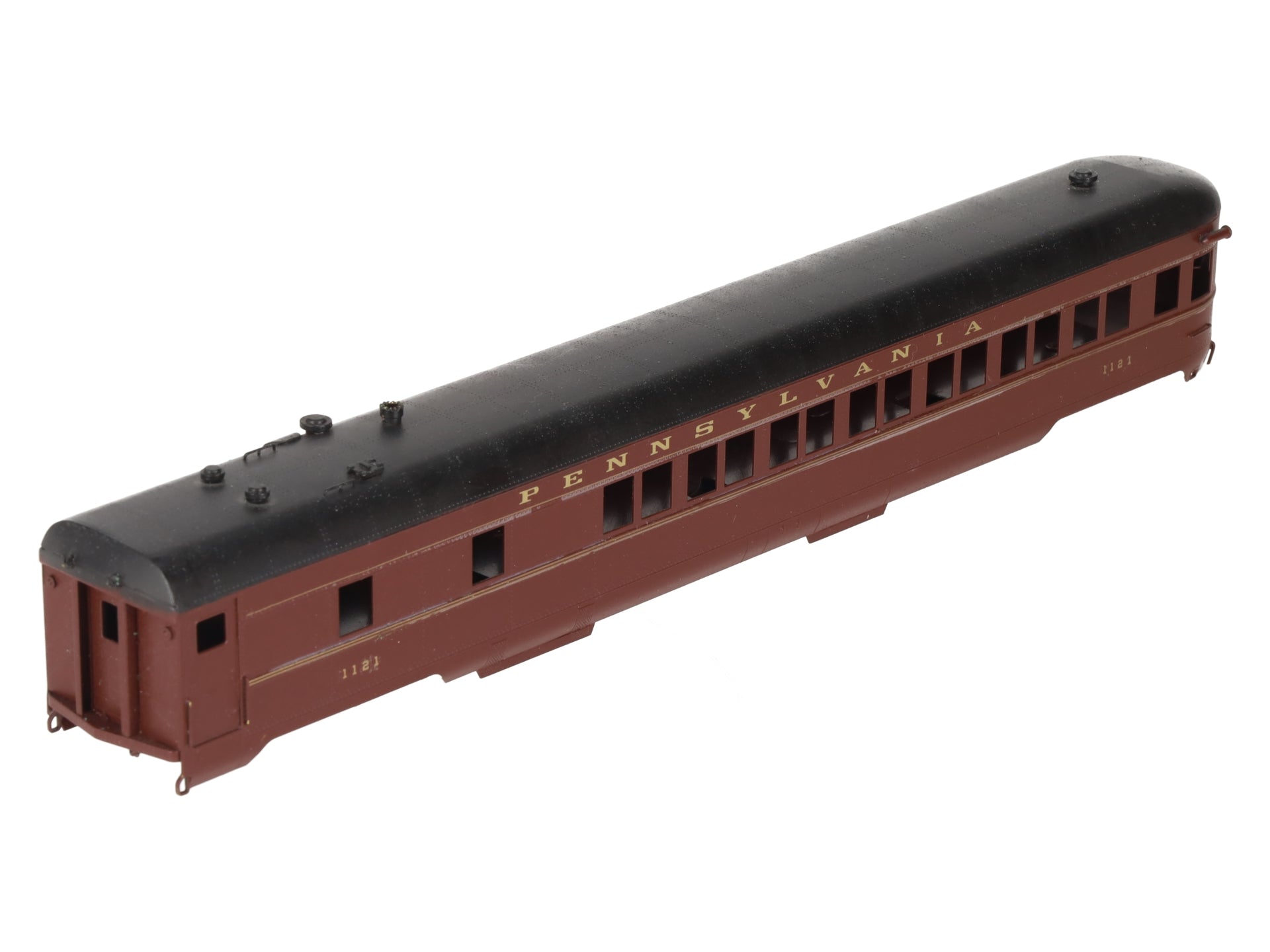 NJ International 717G BRASS HO Scale Poc70R Passenger Observation Lounge #1121 EX/Box