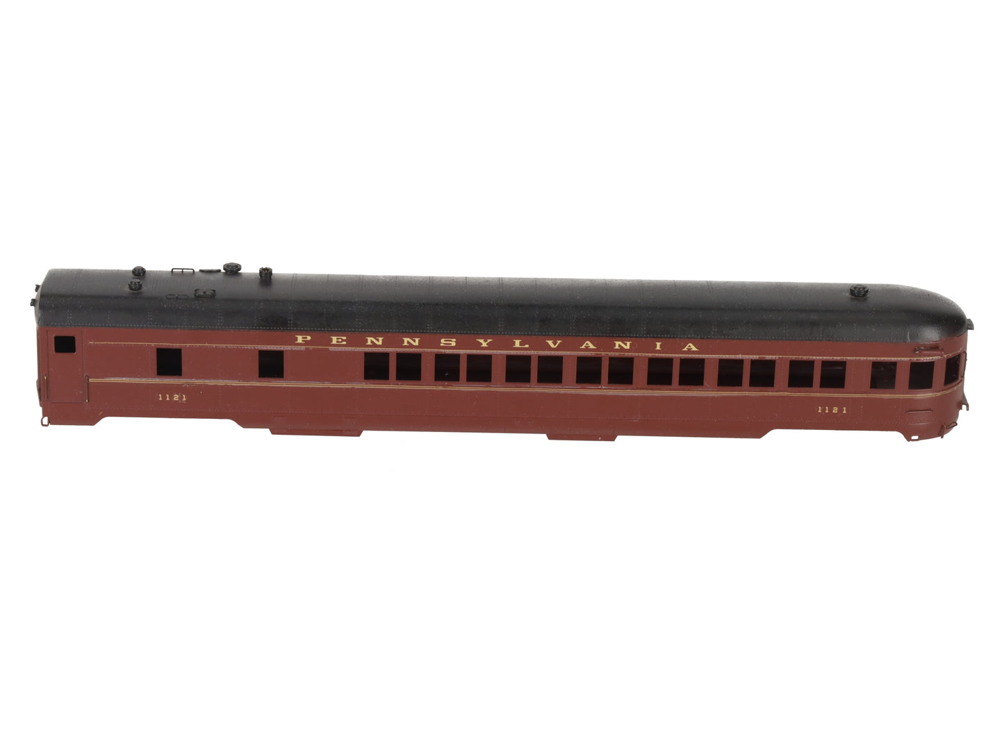 NJ International 717G BRASS HO Scale Poc70R Passenger Observation Lounge #1121 EX/Box