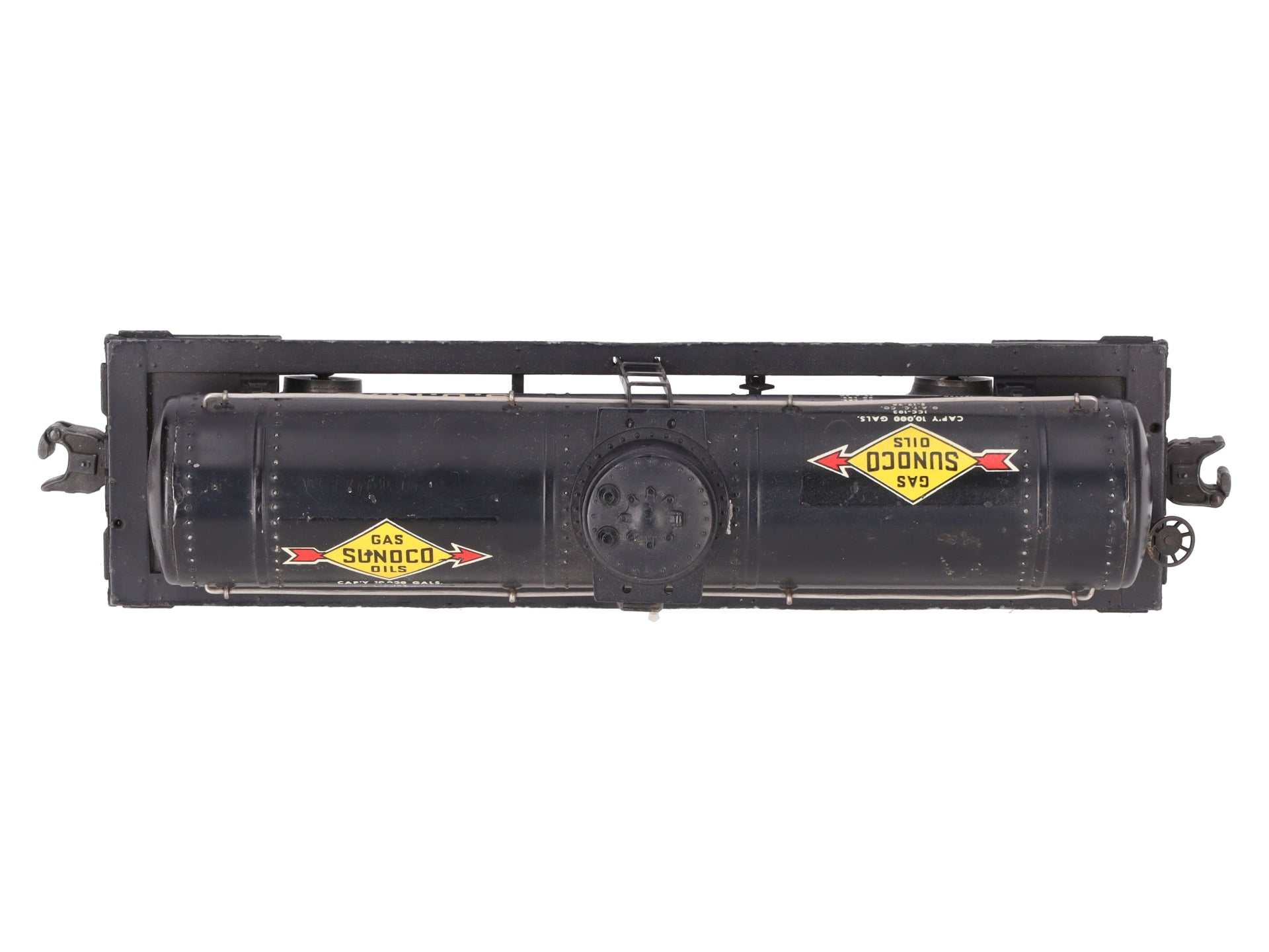 Lionel 2855 Vintage O Gauge Postwar Sunoco Black Semi-Scale Tank Car VG