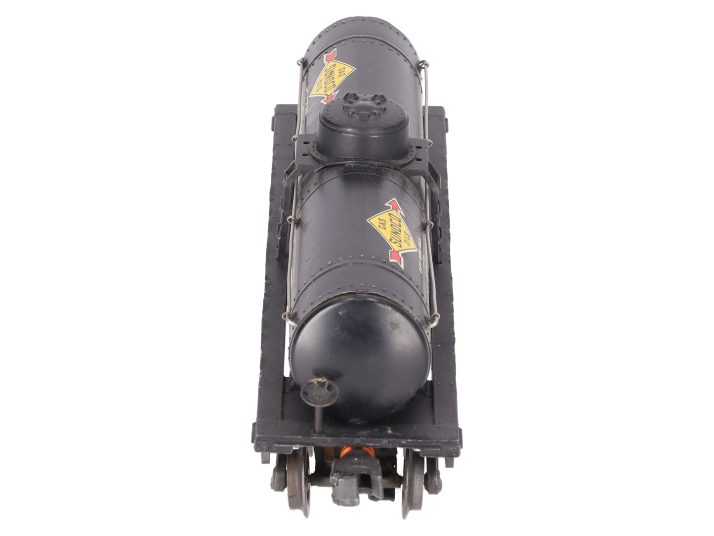 Lionel 2855 Vintage O Gauge Postwar Sunoco Black Semi-Scale Tank Car VG