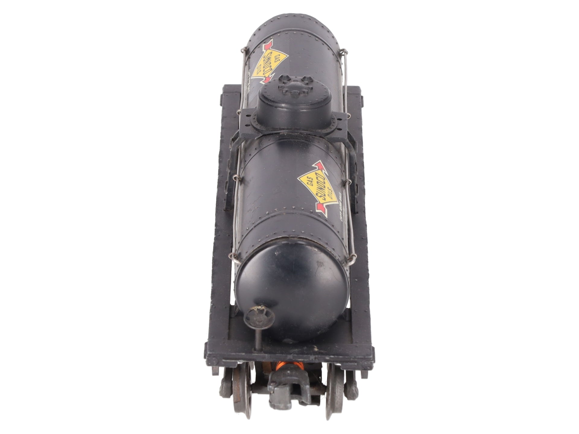 Lionel 2855 Vintage O Gauge Postwar Sunoco Black Semi-Scale Tank Car VG