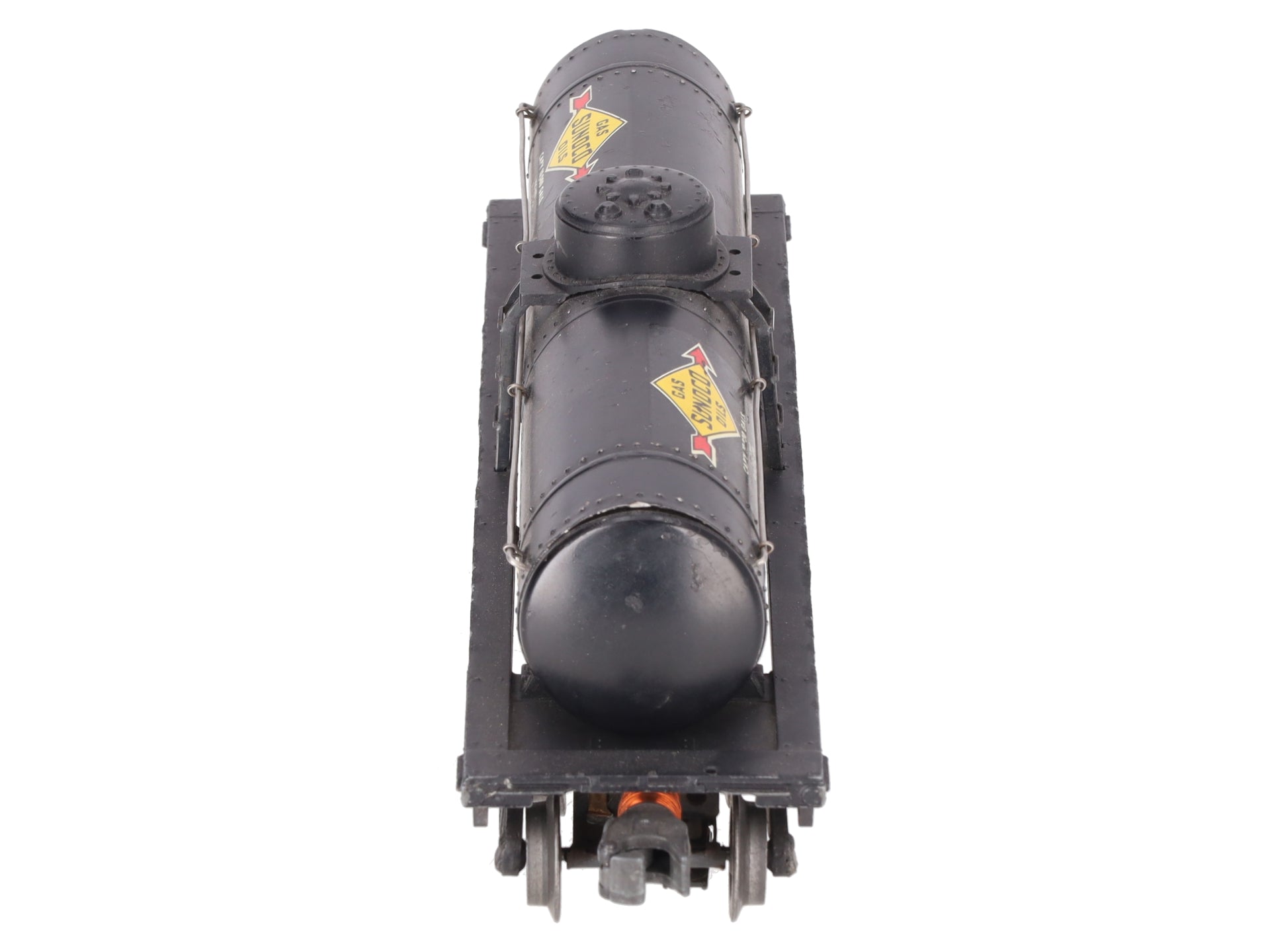 Lionel 2855 Vintage O Gauge Postwar Sunoco Black Semi-Scale Tank Car VG