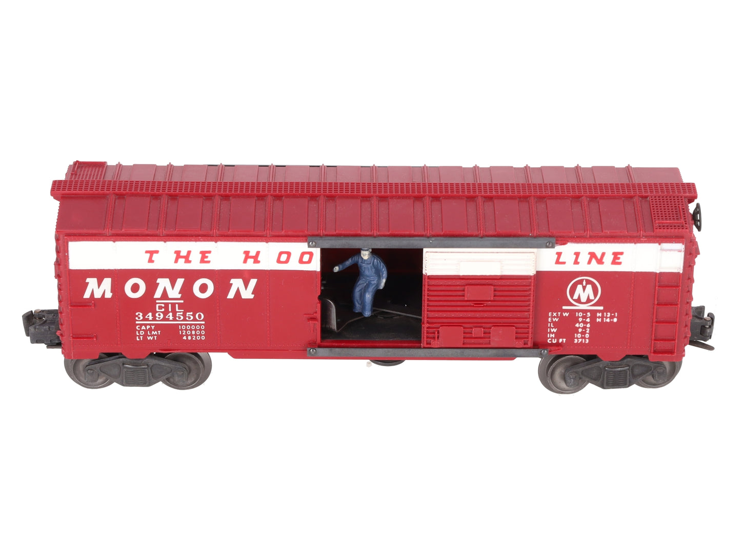Lionel 3494-550 Vintage O Monon Operating Boxcar - RARE! EX