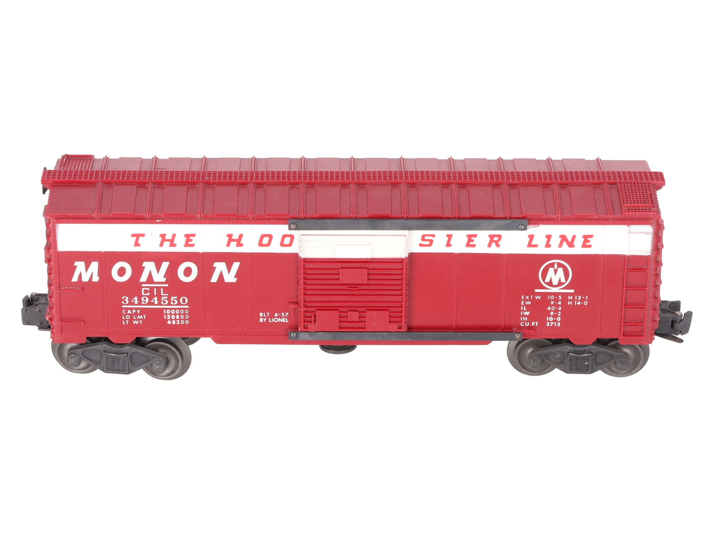 Lionel 3494-550 Vintage O Monon Operating Boxcar - RARE! EX