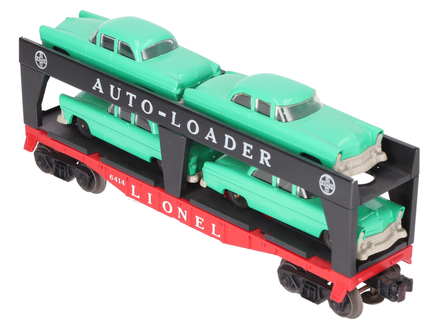 Lionel 6414 Vintage O Evans Autoloader with 4 Green Autos -  Extremely Rare VG