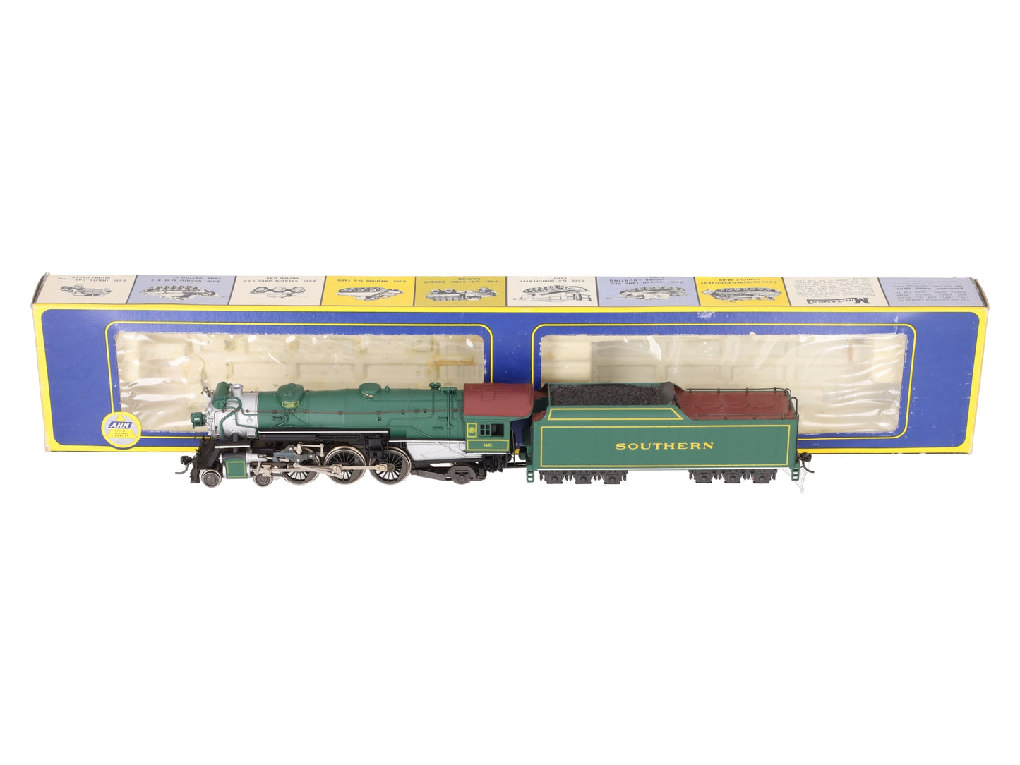 AHM 5087-12 HO Scale Southern 4-6-2 Steam Locomotive & Tender #1401 EX/Box