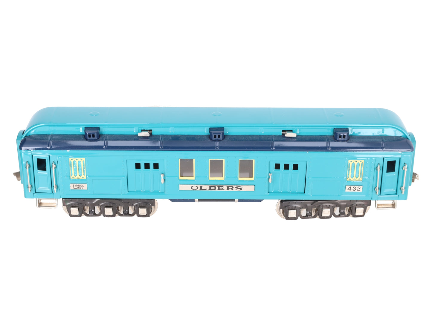 MTH 11-40041 Std. Gauge Two Tone Blue Comet "Olbers" Baggage Car EX