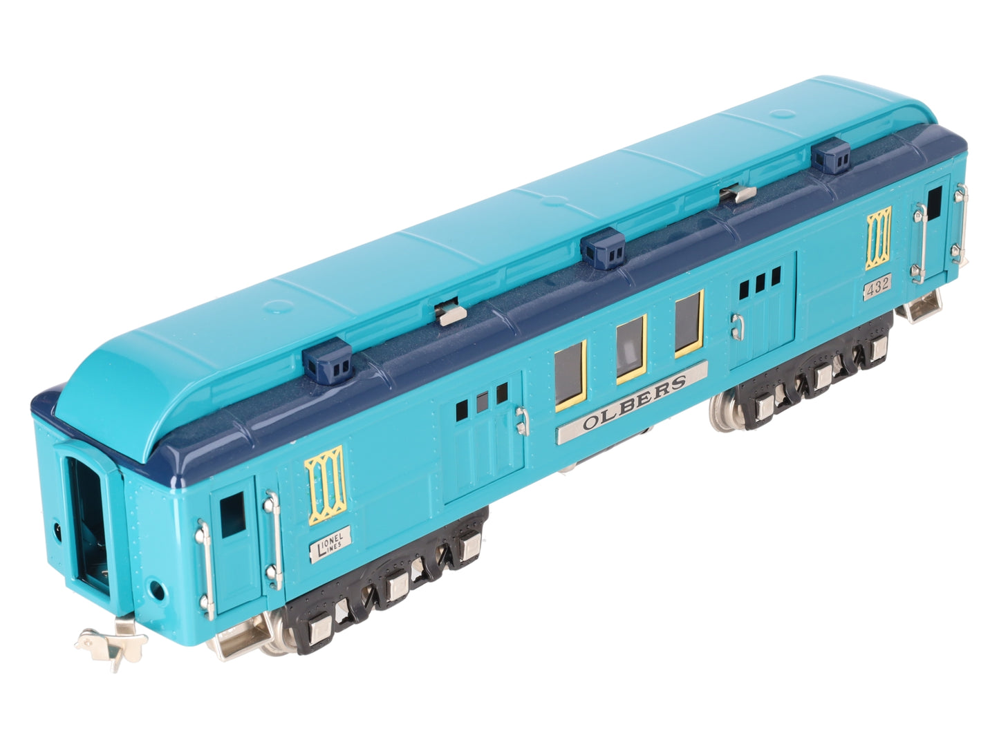 MTH 11-40041 Std. Gauge Two Tone Blue Comet "Olbers" Baggage Car EX