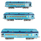 MTH 11-40040 Std.Gauge Two Tone Blue Comet Nickel Trim Passenger Set (Set of 3)