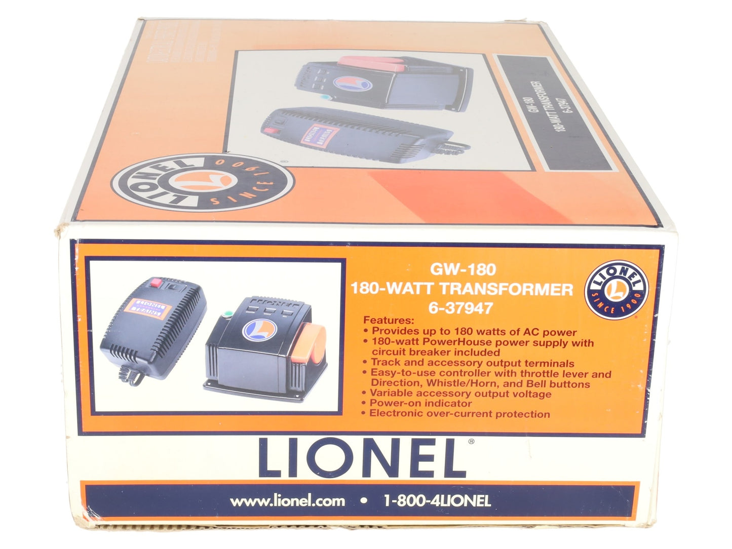 Lionel 6-37947 O GW-180 180 Watt Transformer EX/Box