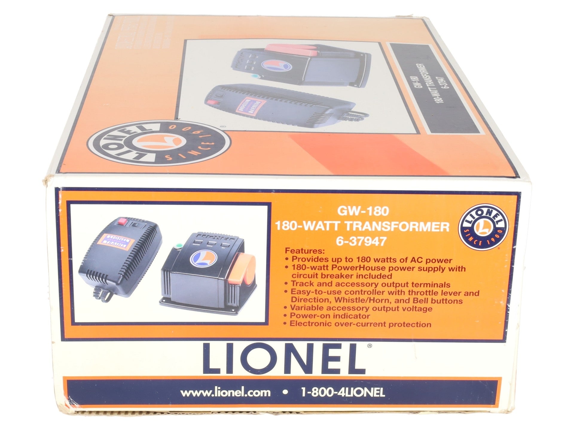 Lionel 6-37947 O GW-180 180 Watt Transformer EX/Box