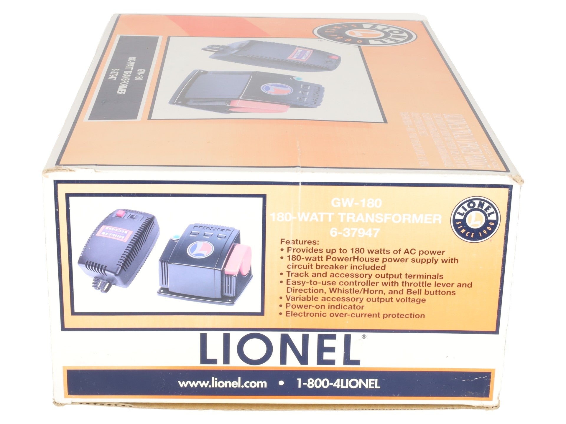 Lionel 6-37947 O GW-180 180 Watt Transformer EX/Box