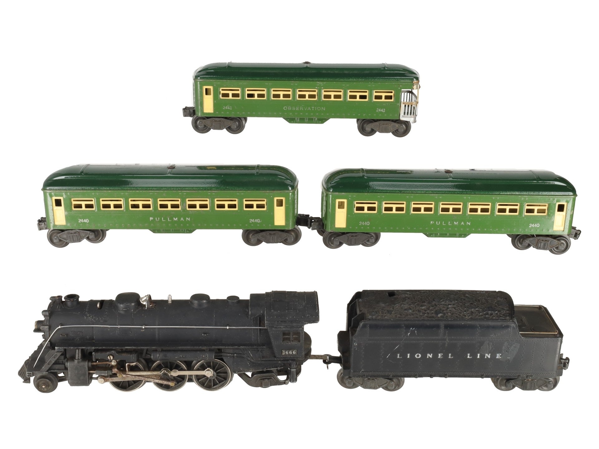 Lionel 1402W Vintage O 1666 Steam Passenger Train Set