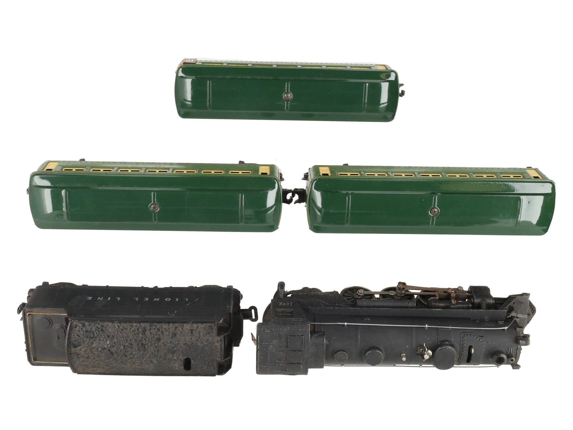 Lionel 1402W Vintage O 1666 Steam Passenger Train Set
