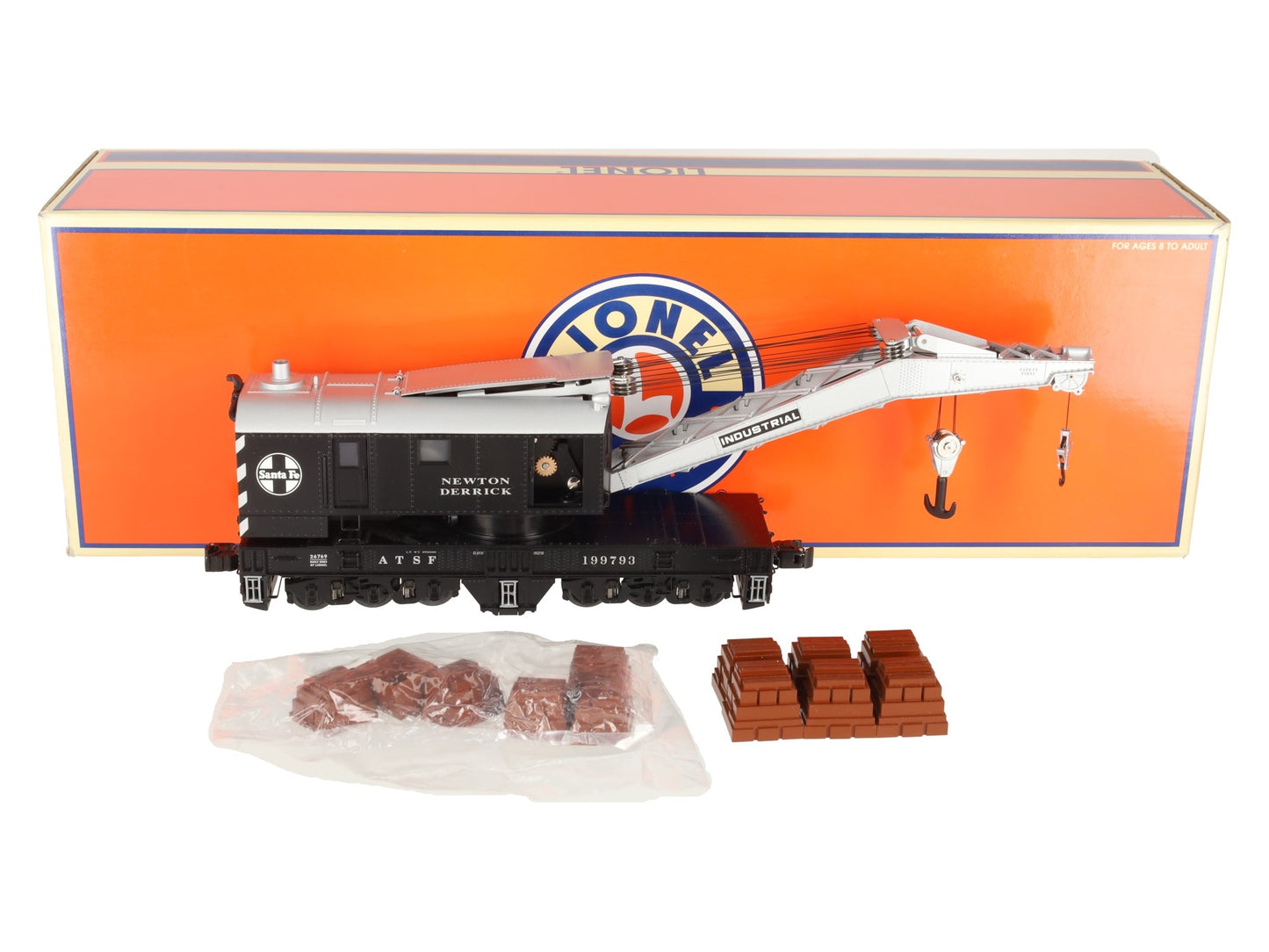 Lionel 6-26769 O Gauge Santa Fe Crane Car with TMCC #199793 EX/Box