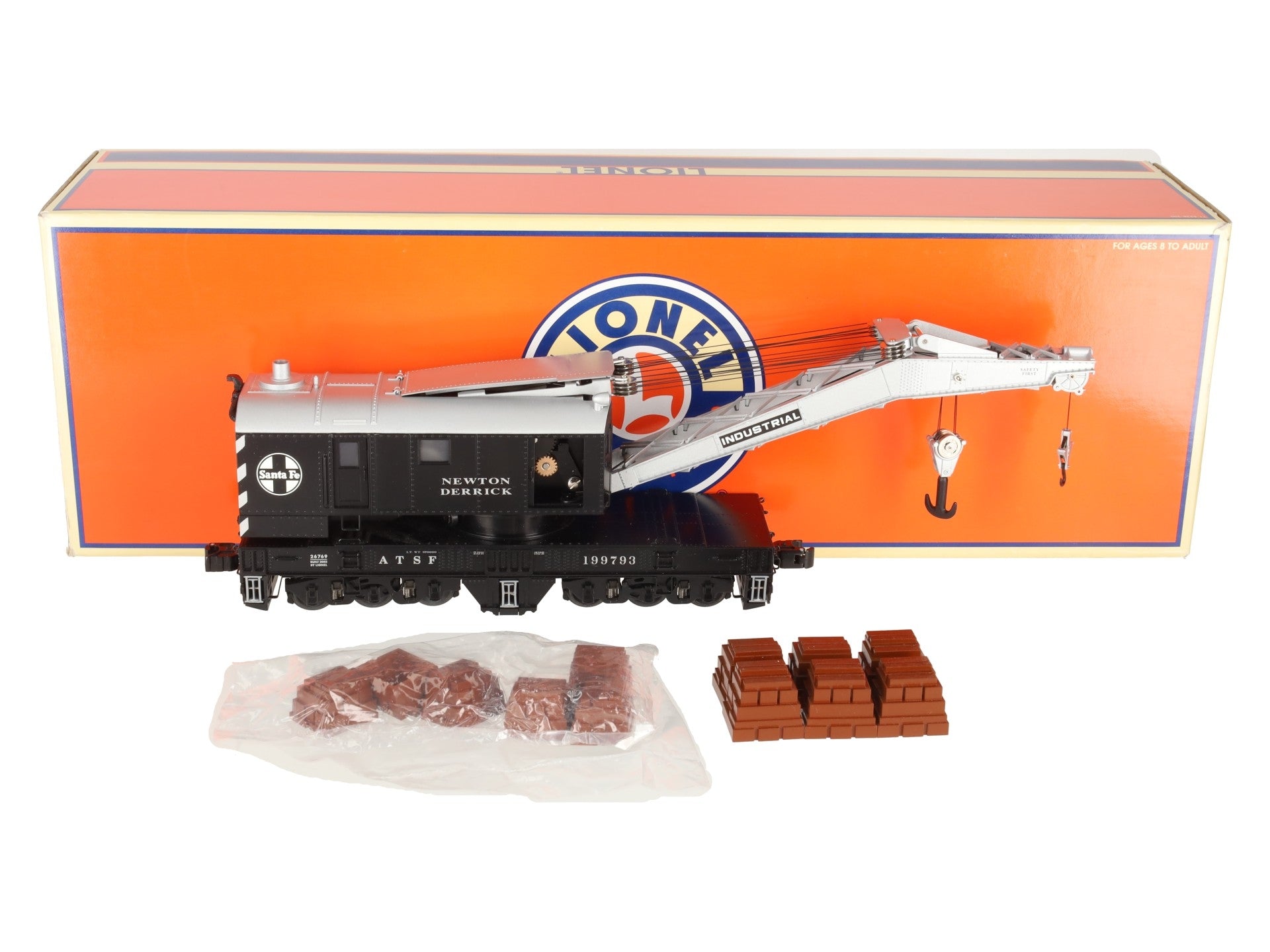 Lionel 6-26769 O Gauge Santa Fe Crane Car with TMCC #199793 EX/Box