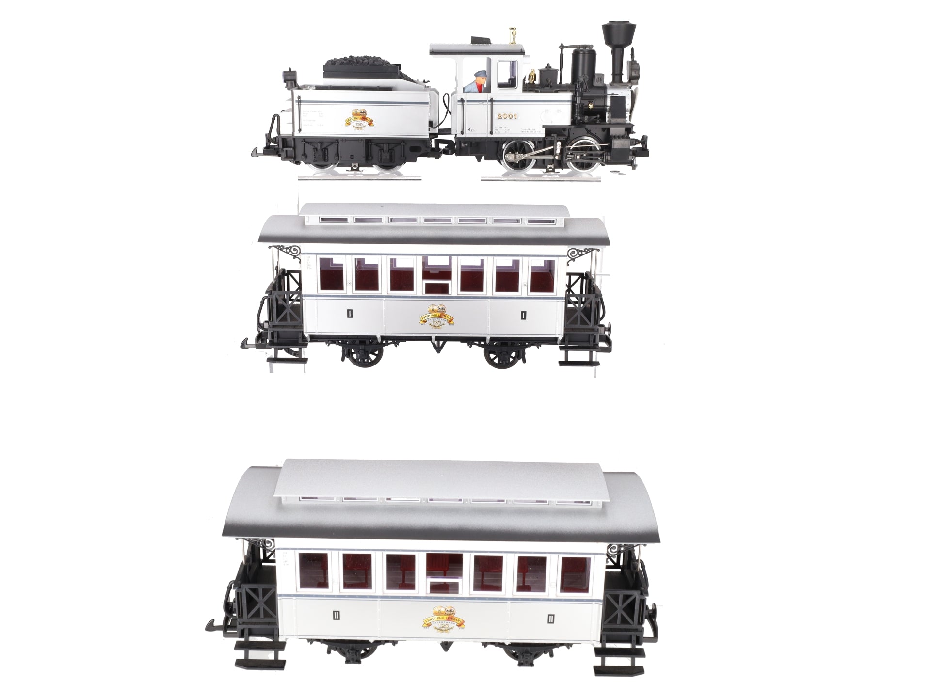 LGB 29151 G Scale Ernst Paul Lehmann 120th Anniversary G Gauge Steam Train Set EX/Box
