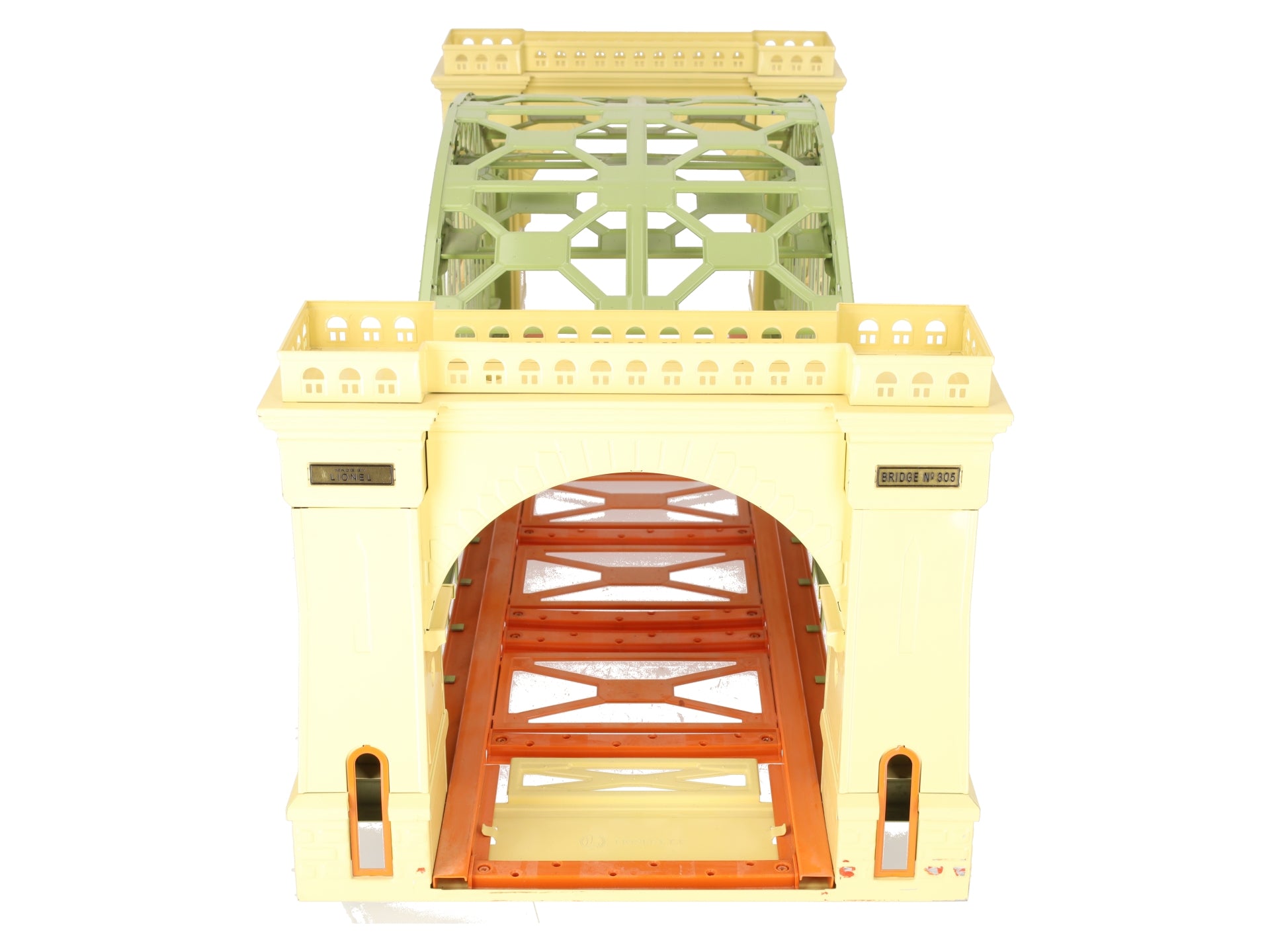 Lionel 6-32904 O Gauge Green & Cream Tinplate Hellgate Bridge #305 EX