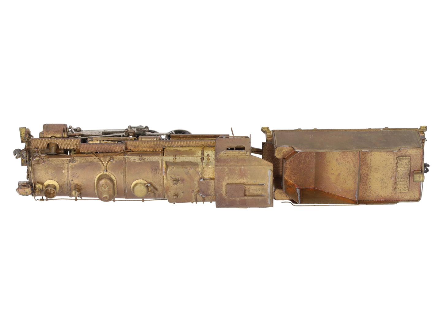 HO BRASS PRR C-1 0-8-0 Steam Locomotive & Tender - Unpainted EX