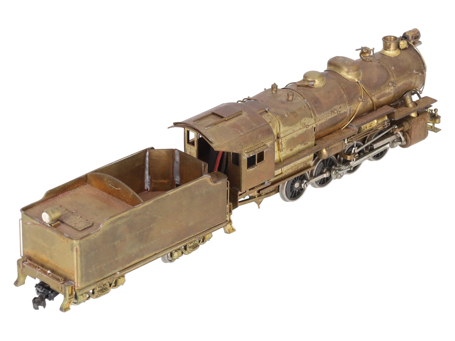 HO BRASS PRR C-1 0-8-0 Steam Locomotive & Tender - Unpainted EX