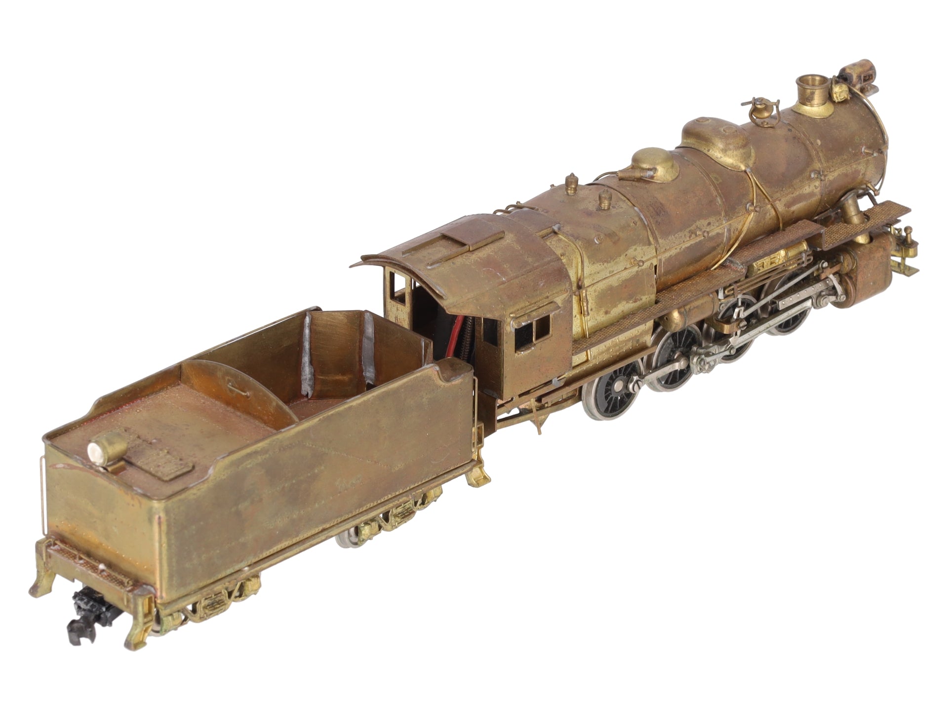 HO BRASS PRR C-1 0-8-0 Steam Locomotive & Tender - Unpainted EX